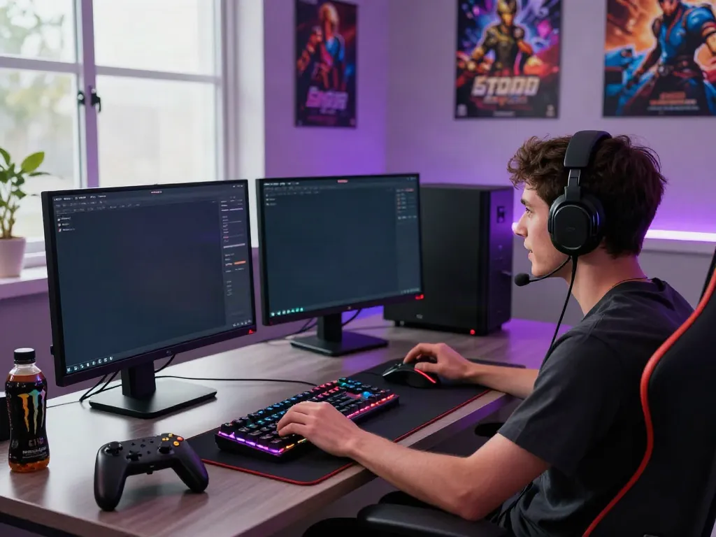 Exciting gameplay scene featuring a player using slot88 on a high-resolution monitor in a modern gaming room.